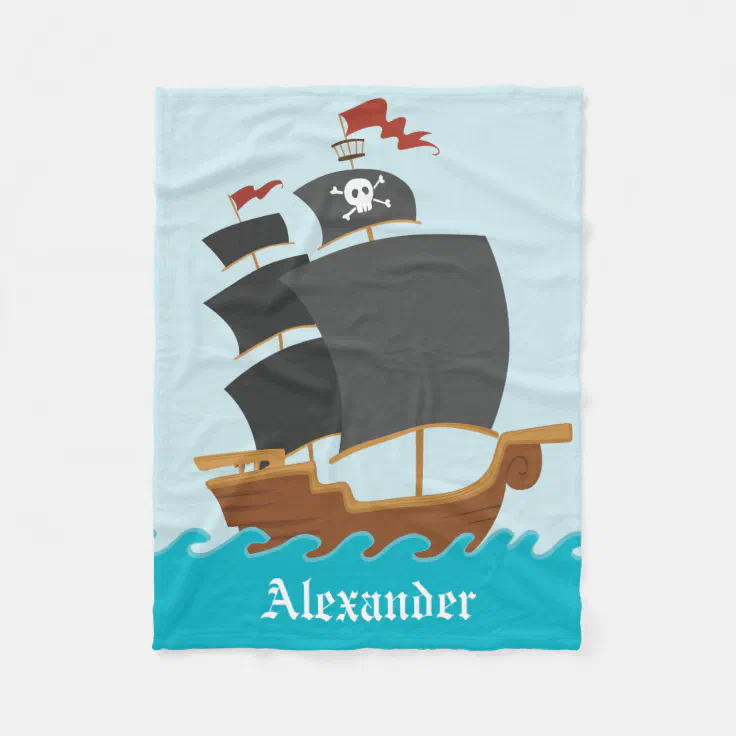 Pirate Ship Fleece Blanket Zazzle