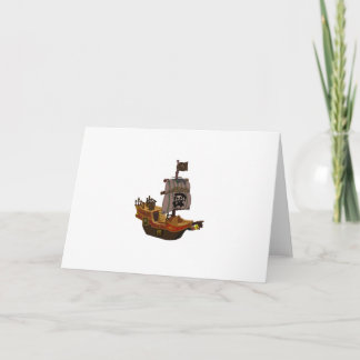 Pirate Ship Holiday Card