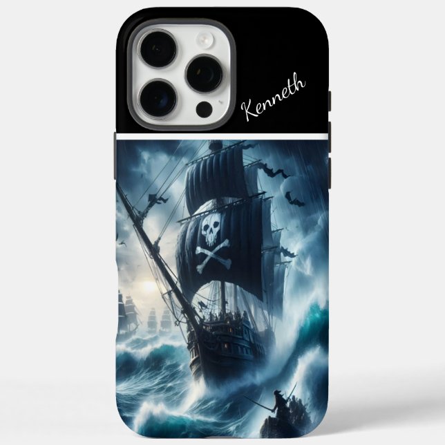 Pirate Ship In A Storm Case-Mate iPhone Case (Back)