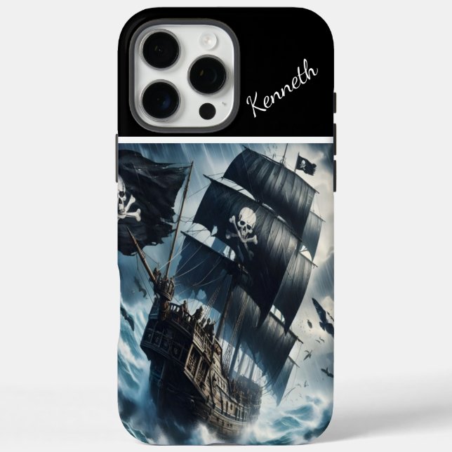 Pirate Ship In A Tempest Case-Mate iPhone Case (Back)