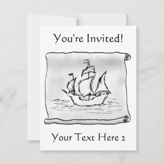 Pirate Ship. Invitation