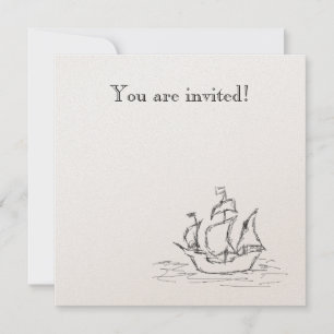 Pirate ship. invitation