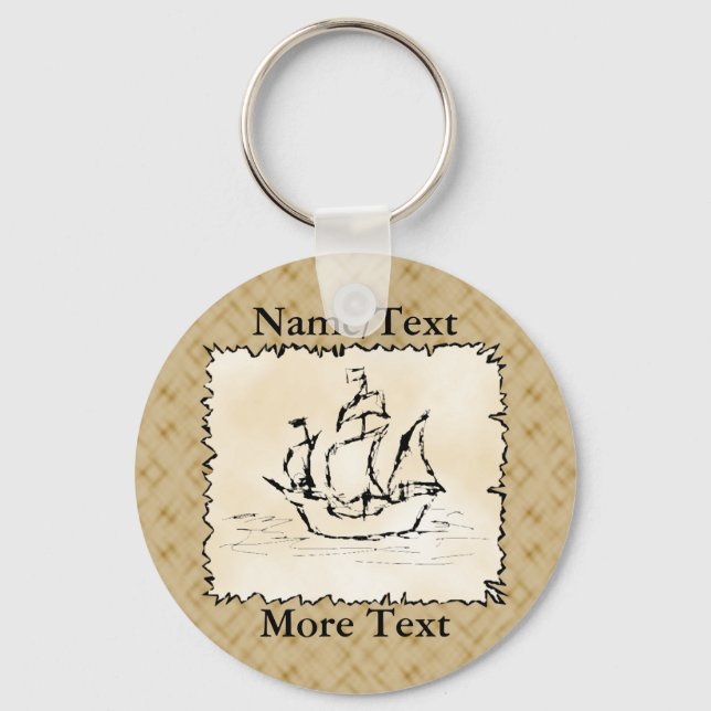 Pirate Ship. Keychain (Front)