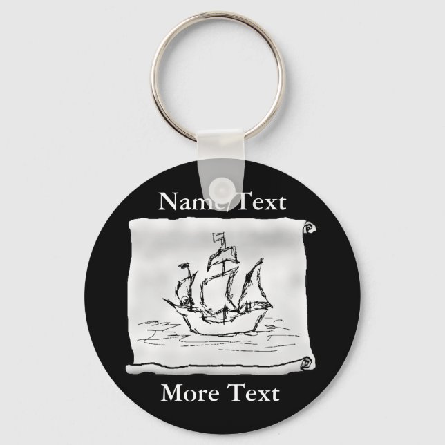 Pirate Ship. Keychain (Front)