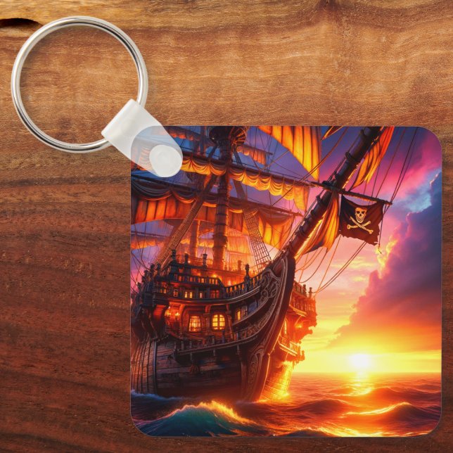 Pirate Ship Keychain (Front)