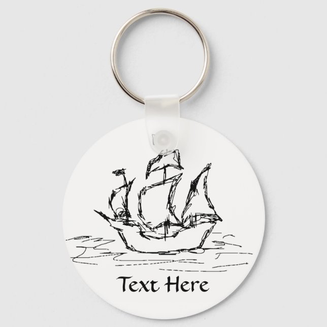 Pirate Ship. Keychain (Front)