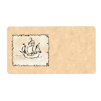 Pirate Ship. Label