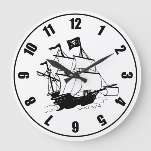 Pirate Ship Large Clock