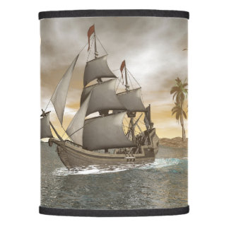 Pirate ship leaving - 3D render Lamp Shade