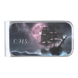 Pirate Ship lightning strawberry moon Personalize