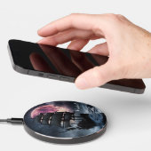 Pirate Ship lightning strawberry moon Personalize Wireless Charger (Hand)