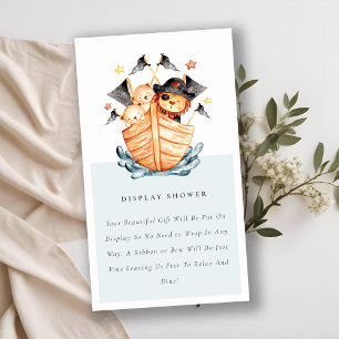Pirate Ship Lion Cub Display Shower Baby Shower Enclosure Card