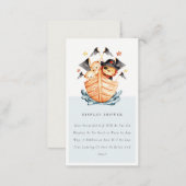 Pirate Ship Lion Cub Display Shower Baby Shower Enclosure Card (Front/Back)