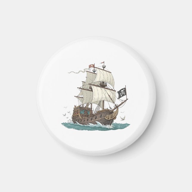 Pirate Ship Magnet (Front)