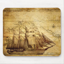 pirate ship mouse pad