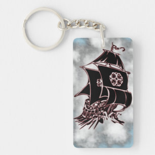 Pirate Ship Nautical Keychain