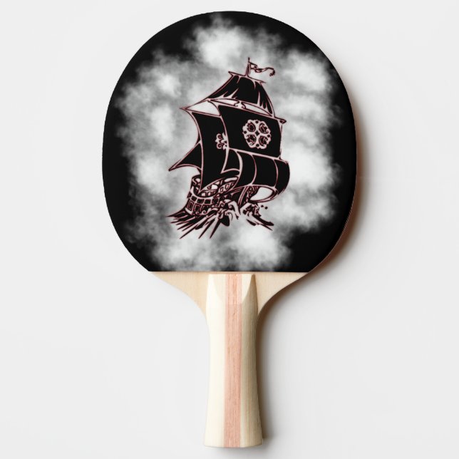 Pirate Ship Nautical Ping-Pong Paddle (Back)