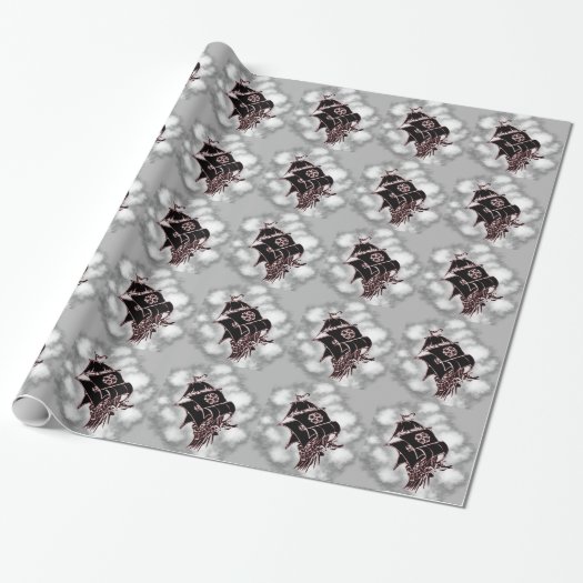 Pirate Ship Nautical Wrapping Paper