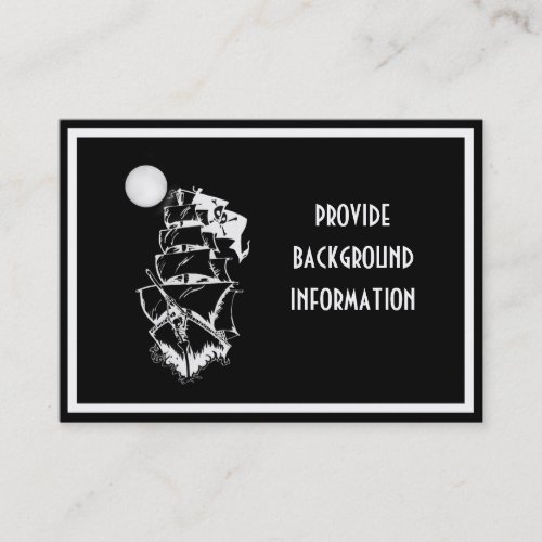 Pirate Ship on the High Seas Business Card Template