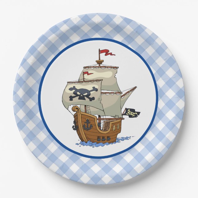 Pirate Ship Paper Plates (Front)