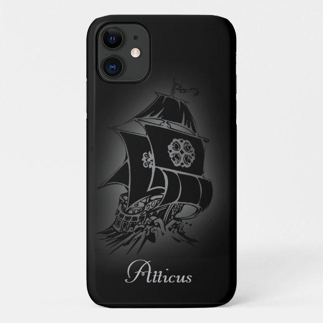 Pirate Ship Personal Case-Mate iPhone Case (Back)