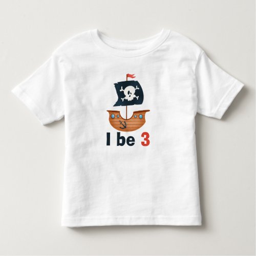 Pirate Ship Personalize Birthday Toddler T_shirt