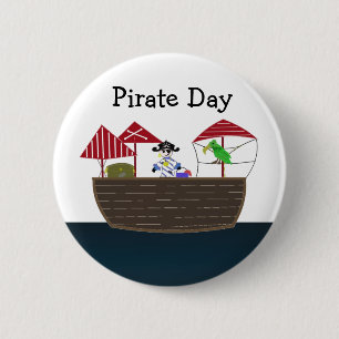 Pirate Ship Pinback Button