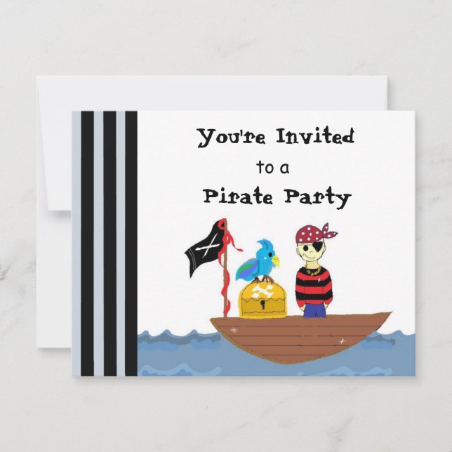 Pirate Ship Pirate Party Invitation (Front)