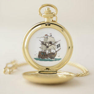Pirate Ship Pocket Watch
