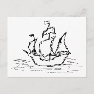 Pirate Ship. Postcard