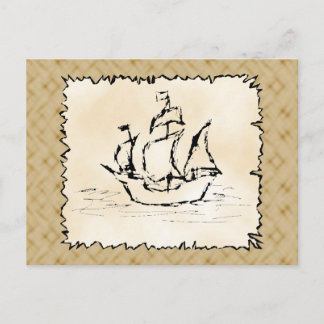 Pirate Ship. Postcard