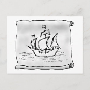Pirate Ship. Postcard