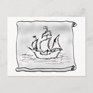 Pirate Ship. Postcard