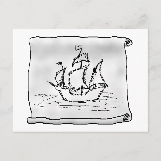 Pirate Ship. Postcard (Front)