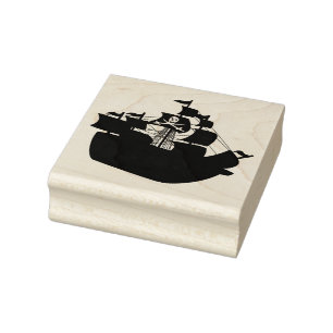 Pirate Ship Rubber Stamp