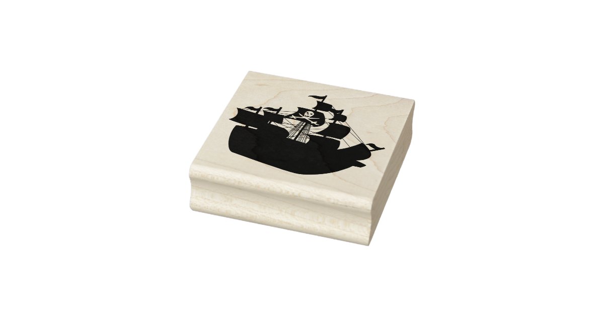 Pirate Ship Rubber Stamp Zazzle