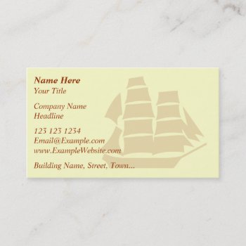 Pirate Ship. Sailing Ship. Business Card by Graphics_By_Metarla at Zazzle