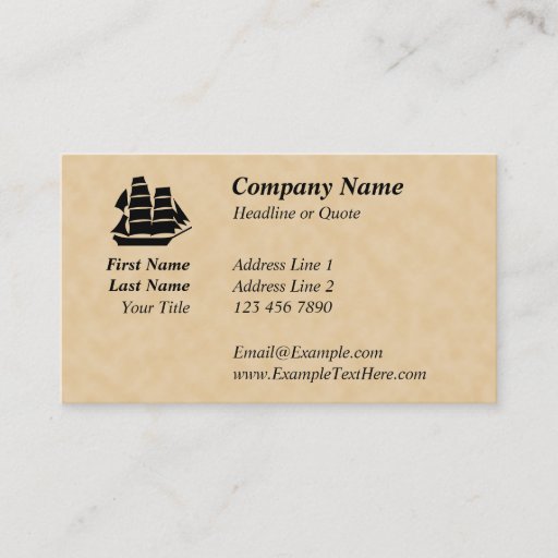 Customizable Pirate Ship. Sailing Ship. Business Cards