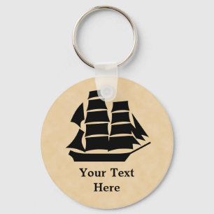 Pirate Ship. Sailing Ship. Keychain