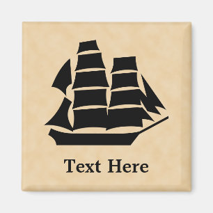 Pirate Ship. Sailing Ship. Magnet