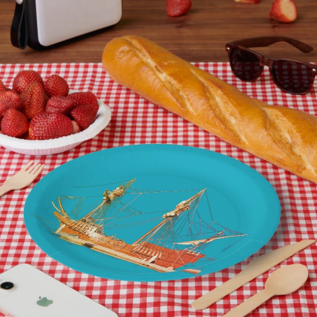 Pirate Ship San Salvador Paper Plates (Picnic)