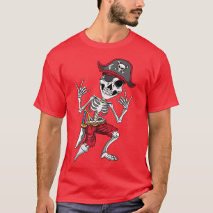 Pirate Ship Sea Rock Rocker Heavy Metal Skeleton S T-Shirt
