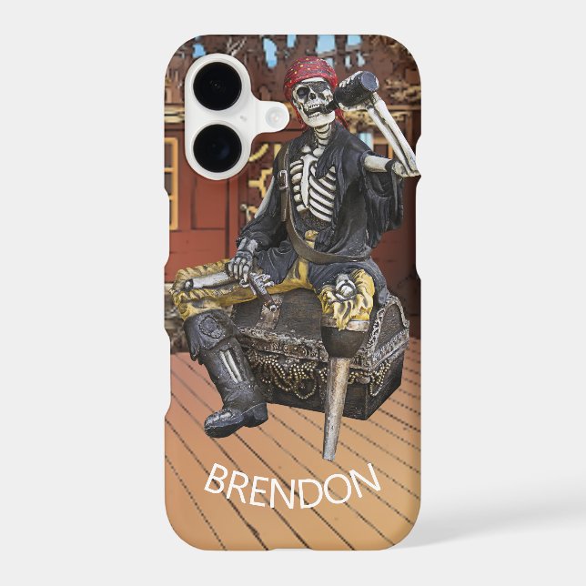  Pirate Ship Skeleton Iphone Case (Back)