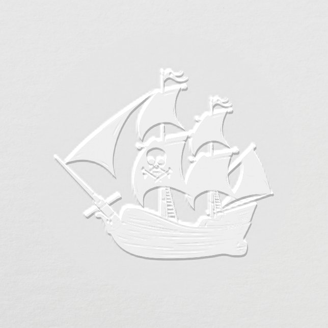 Pirate Ship Skull Crossbones Image Only No Text Embosser (Design)