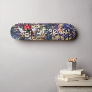 Pirate Ship Skull Skateboard