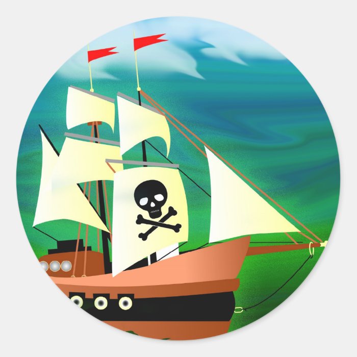 Pirate Ship Stickers