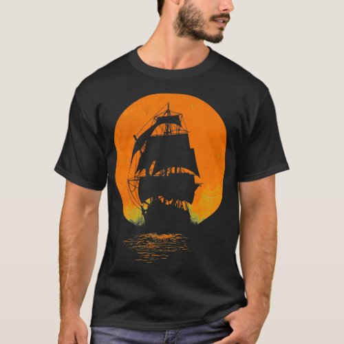 Pirate ship sunset Classic TShirt