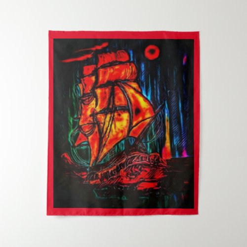 Pirate Ship Tapestry