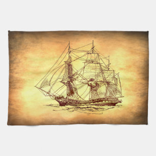 pirate ship towel