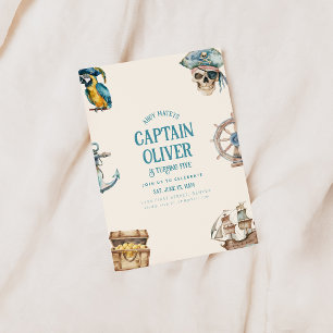 Pirate Ship Treasure Birthday Invite